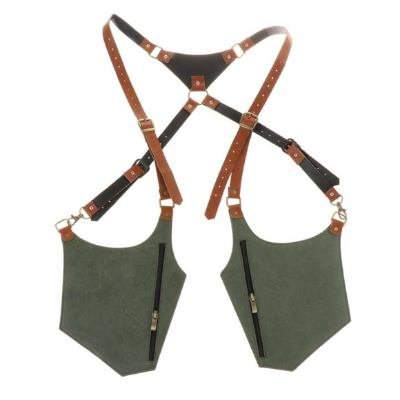 Elegante bolso de hombro para axilas, organizador de monedero ligero y portátil, informal, duradero, de piel sintética, para hombre, para viajes de Verde BLESIY Bolsas para las axilas