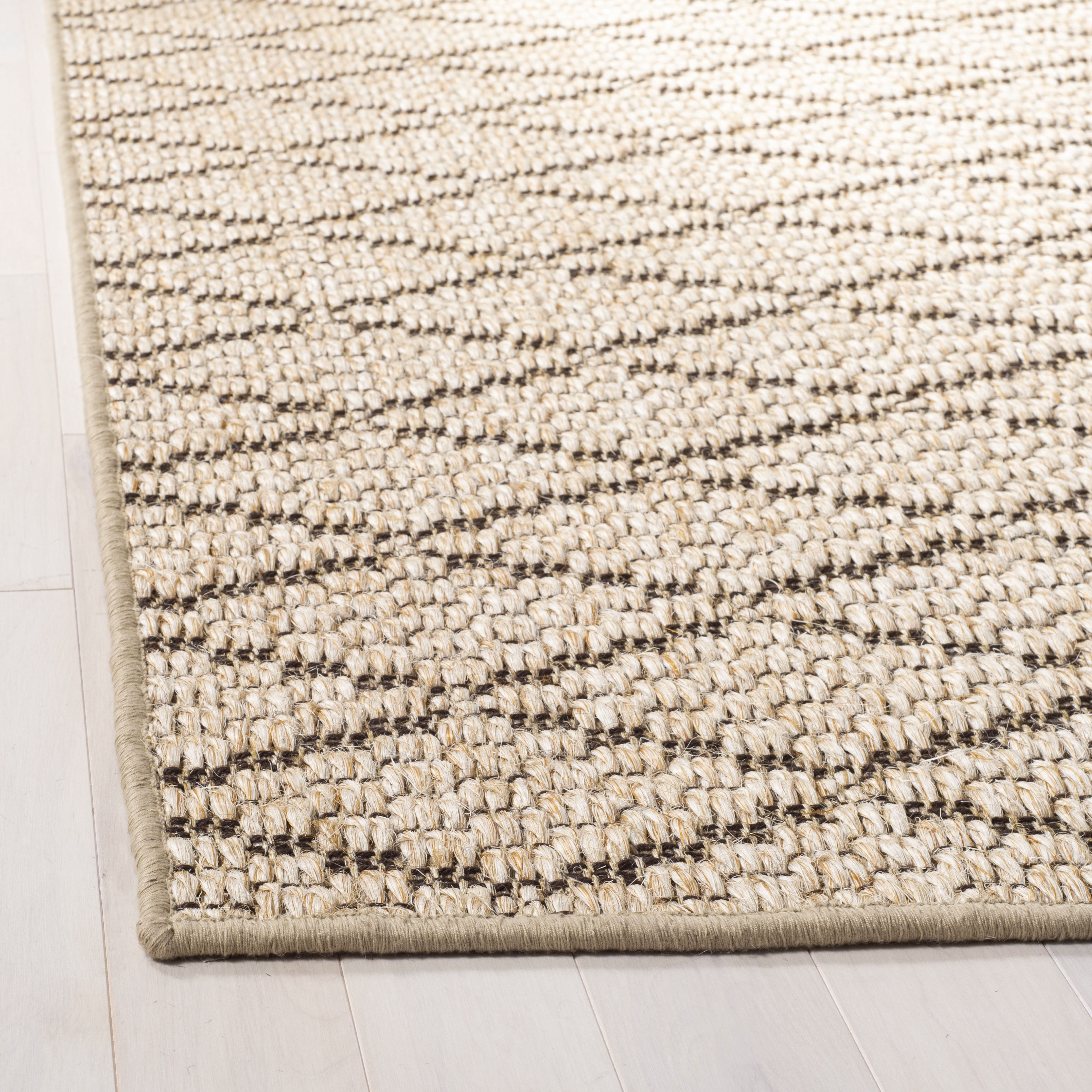 SAFAVIEH Palm Beach Bairre Geometric Area Rug, Beige/Brown, 5' x 8'