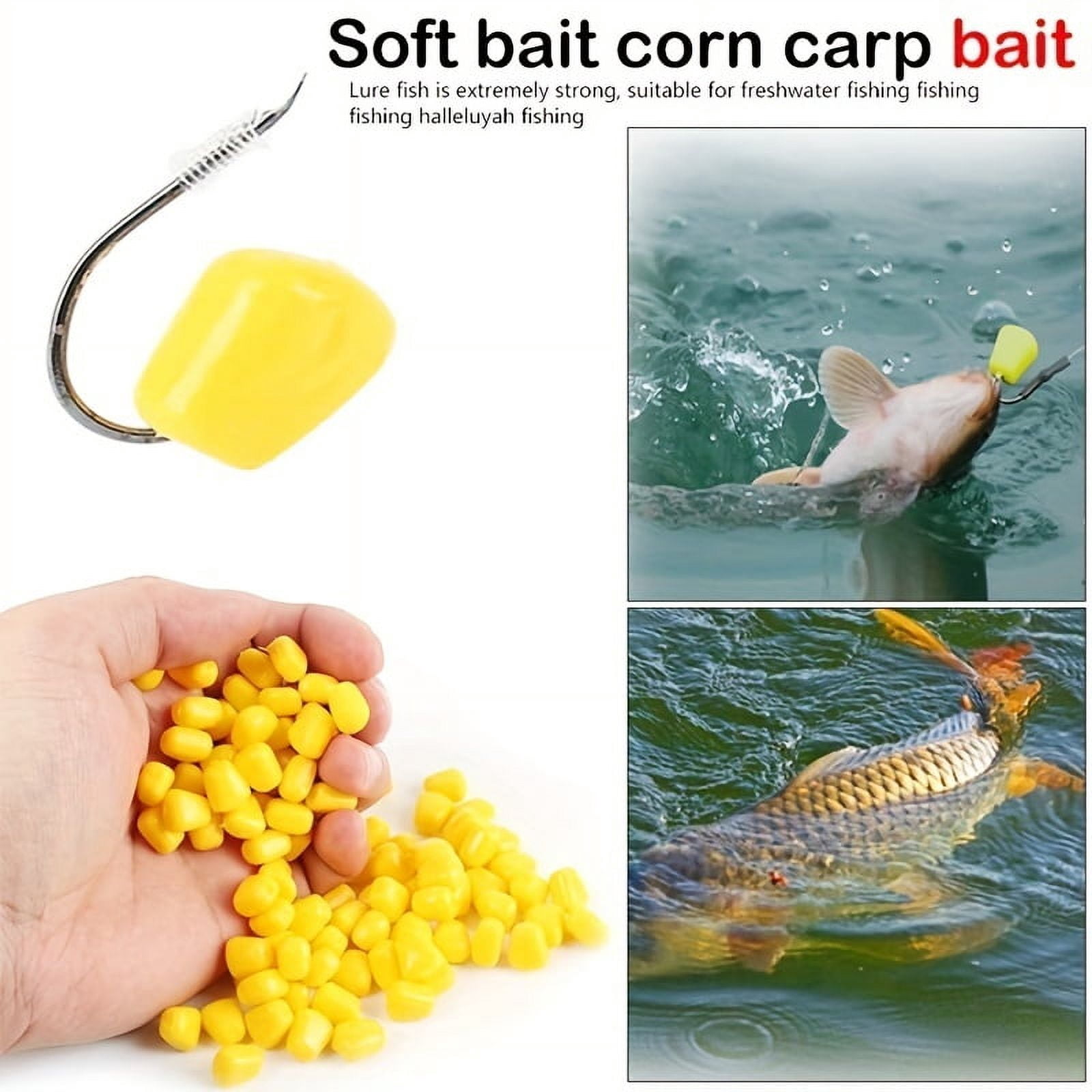 100PC Realistic Corn Kernels Fishing Lure with Natural Flavor - Soft Bait for Effective Fishing
