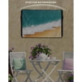 thumbnail image 6 of Outdoor TV Cover 60 to 65 Inch Weatherproof, Teal Orange Beach Waterproof TV Screen Protector for Outside Decor with Zipper and Pocket 58"L x 37"H , Abstract Watercolor Wave, 6 of 7