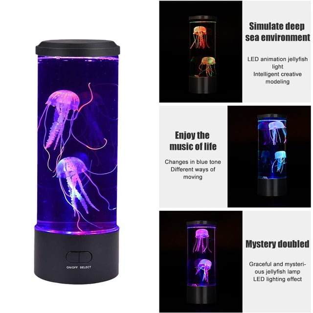 Lámpara LED de Medusas NikouMX Luz Nocturna de Humor Lámpara de Lava