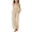 Beige, variant on Girls Linen Blend 2 Piece Outfit Peplum Cami Top Wide Leg Pants Set,7-8 Years