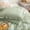 Sage Green, variant on Move Over Gray Ruffle Pillow Shams King Ruffled Pattern Light Grey Boho Pillowcases 100% Washed Microfiber