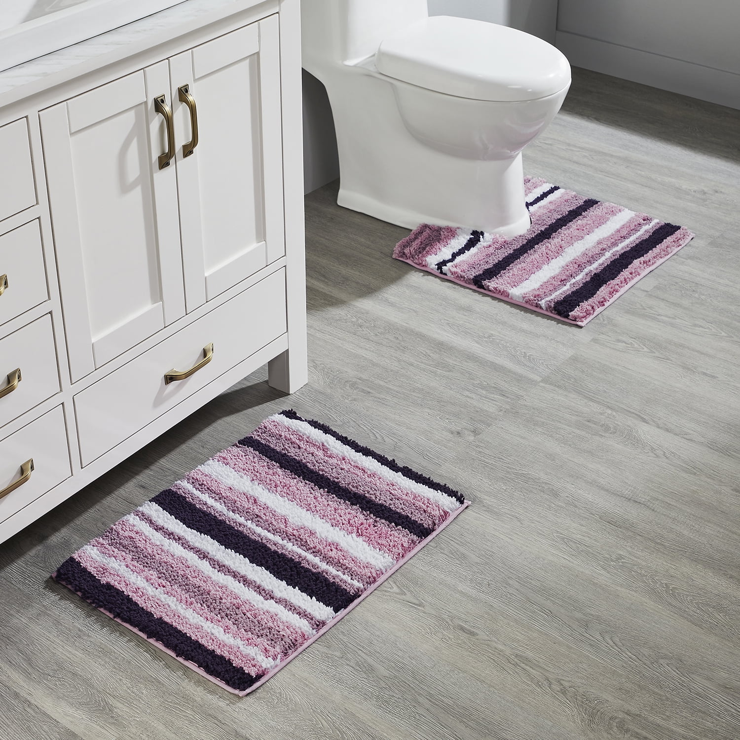 Better Trends Griffie 100 Polyester 2 Piece Set Bath Mat Rug Set