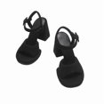 thumbnail image 3 of Pink Women's Thick Heel Ankle Strap High Heels Fish Mouth Sandals, 3 of 3