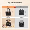 thumbnail image 4 of LOVEVOOK Insulated Lunch Bag For Women,Large Double Deck Adult Lunch Box,Teacher Lunch Tote Bag With Cup Holder,Leakproof Cooler Bag With Adjustable Shoulder Strap For Work Picnic Beach,Larger 15L, 4 of 8