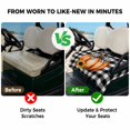 thumbnail image 4 of Golf Cart Seat Covers for 2 Seater,Thanksgiving Pumpkins Fall Soft Microfiber Cart Seat Towel Blanket,Black Plaid Sunflower Absorbent Breathable Non Slip Bench Seats Protector for Golf Course 51"x31", 4 of 9