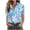 Sky Blue, variant on Vmvidoty Women's Short Sleeve Shirt - Printed Button Down Collar Blouse, Casual Loose Fit Summer Top (Breathable & Stylish) | Summer Flash Sale! Limited Stock!