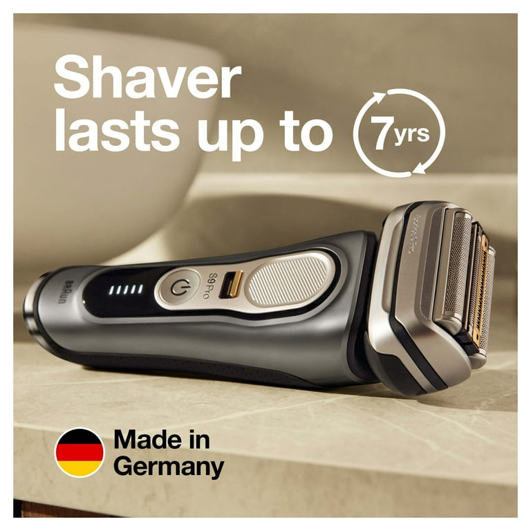 Braun Series 9 PRO+ Electric Shaver, 5 Pro Shave Elements & Precision Long  Hair Trimmer, Wet & Dry Electric Razor for Smooth Skin with 60min Battery