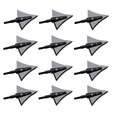 Savage Village 12PCS Hunting Broadheads Fixed Blades Stainless Steel Archery Broadheads 125 Grain
