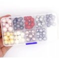 thumbnail image 3 of K-KED 90 PCS Mix Color Real Half Drilled Round Shell DIY 10mm With Box Loose Beads, 3 of 6