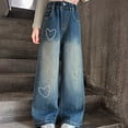 thumbnail image 6 of JLMSPLWG Girls Baggy Jeans Kids Trendy Elastic Waisted Wide Leg Denim Pants Soft Cute Y2k Trousers for Teens Distressed Hip Hop Jeans Girls Clothes, 6 of 9
