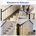 thumbnail image 5 of Sidasu Iron Balusters Set of 10 Double Knuckle Stair Spindles - 1/2" Square Metal Balusters With Swivel Shoes, 5 of 7
