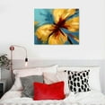 thumbnail image 5 of COMIO  Modern Canvas Flower Wall Art Abstract Gold Butterfly Blue Background Paintings on Canvas Still Life Artwork for Home Kitchen Living Room Bedroom Decorations Wall Decor, 5 of 5