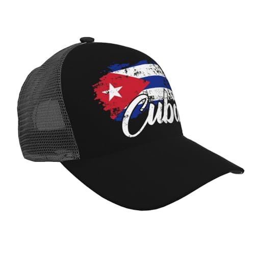 Cuba Flag Baseball Hat Adjustable Flag Trucker Hat Sun Caps Outdoor for Women and Men