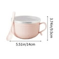 thumbnail image 3 of Bowls under $5! kkbbma Soup Bowls with Lids and Handles, Microwave Safe Straw Soup Mug Ramen Containers, Large Bowl for Noodle Cereal Kitchen, 3 of 6