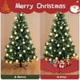 thumbnail image 4 of 48 Inch Christmas Tree Skirt – Velvet Plush Tree Mat, Soft Thickened Polyester with Red Ties, Single-Sided Printing, Available in 30in/36in/48in, Perfect for Holiday Xmas Tree Decoration, 4 of 7
