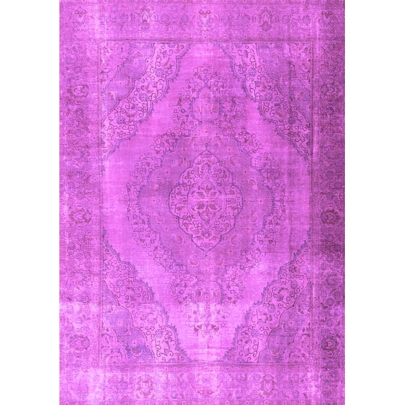 Ahgly Company Indoor Rectangle Persian Purple Traditional Area Rugs, 7' x 9'