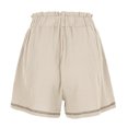thumbnail image 6 of Workout Shorts Women Fashion Spring Summer Solid Color High Waist Pocket Loose Fit Wide Leg Bermuda Cargo Board Gym Beige Bottoms Sizes S, 6 of 7