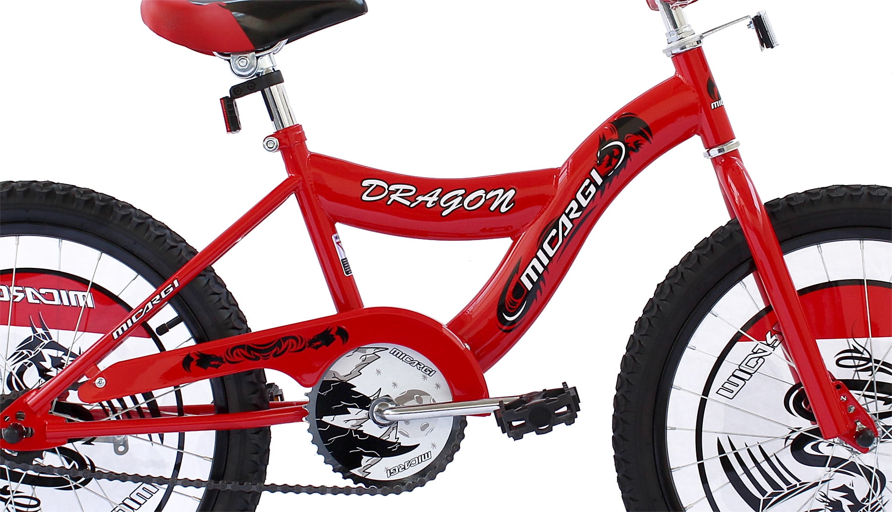 Wonder Wheels 20" BMX Boy's or Girl's S-Type Frame Coaster Brake One Piece Crank Chrome Rims Black Tire - Red