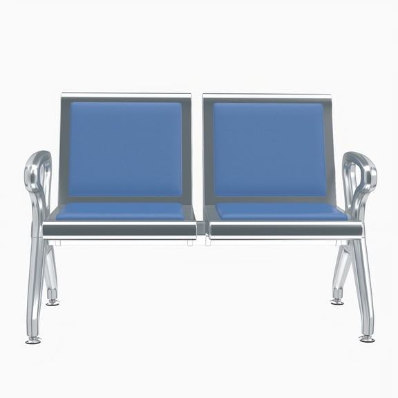 Kinbor 2-Seat Waiting Room Bench - PU Leather Waiting Room Chairs with Arms Airport Reception Bench, Lobby Bench Seating Office Bench Waiting Area Chairs for Airport Business Hospital Market