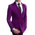 thumbnail image 1 of Men's Brown Skinny Fit Two-Piece Suit Jacket and Pants for Formal Business, 1 of 10