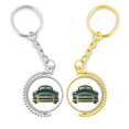 thumbnail image 1 of Green Classic Cars silueta patron Anillo de oro de metal llavero llavero, 1 of 4