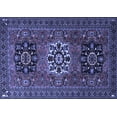 thumbnail image 1 of Ahgly Company Indoor Rectangle Persian Blue Traditional Area Rugs, 2' x 4', 1 of 4