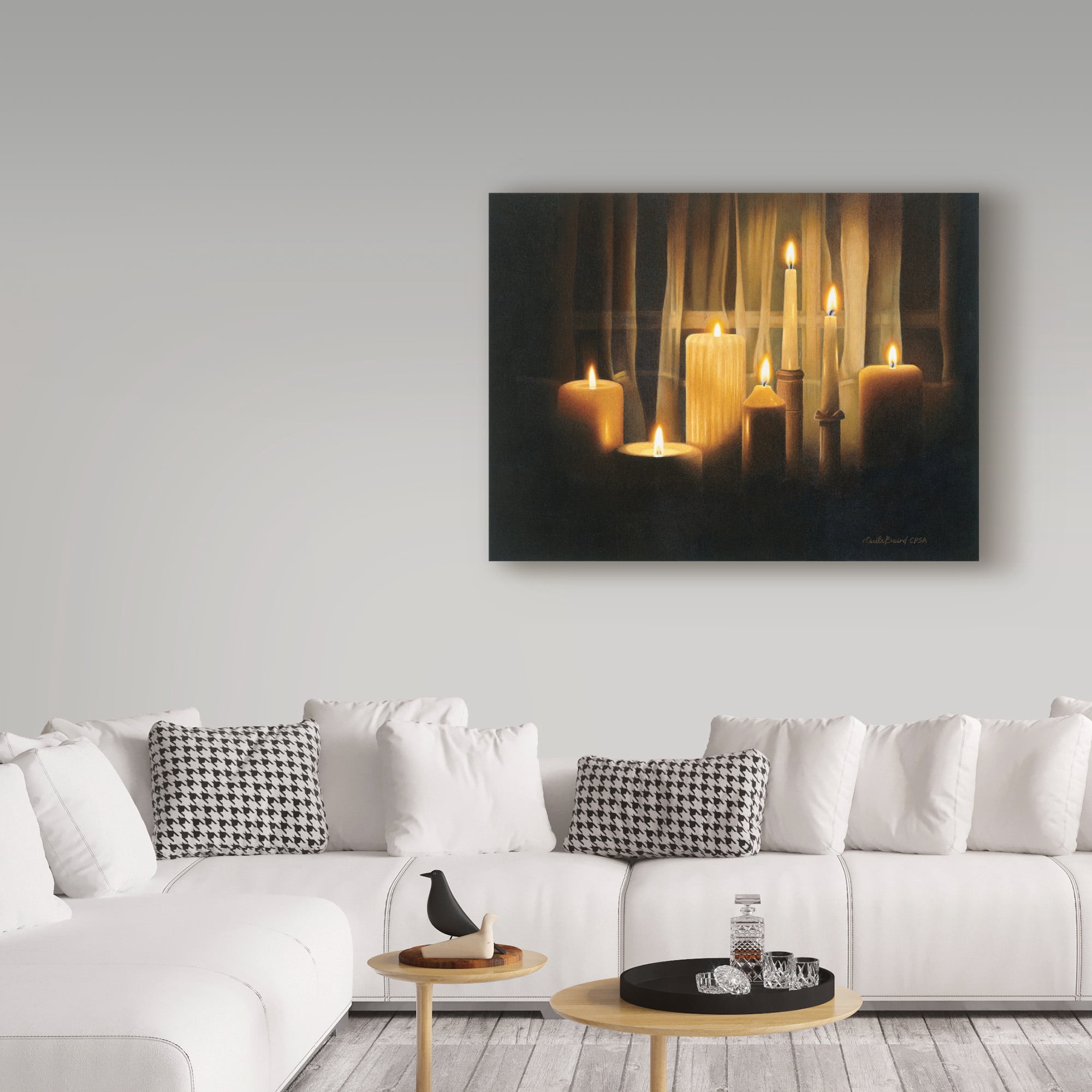 Trademark Fine Art 'Burning Bright Large Candles' Canvas Art by Cecile Baird