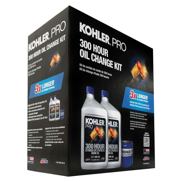 Kohler Pro Kit de Changement d'Huile de 300 Heures 10W-50 KT715-KT745 CV620-752 1205001S 2585002