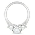 thumbnail image 6 of ESTE ORIGIN 2.00Ct Lab-Grown Oval Diamond Trilogy Engagement Ring – IGI Certified, Pear Side Stones, Cathedral Three-Stone Ring in 14K White Gold for Women, 6 of 7