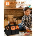 thumbnail image 2 of INCLY 24 PCS Kids Real Tool Set with Tool Bag, Boys Small Real Hand Tools Kit, Children Construction Learning Tools Hammer Screwdriver for Home DIY Building and Woodworking, 2 of 7
