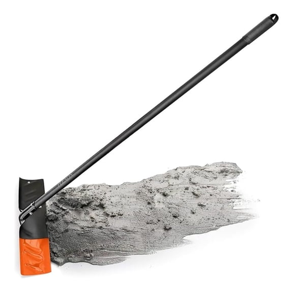 Snow Pusher Snow Rake - Concrete Placer 20" Wide Blade with Metal Handle, Concrete Rake Spreader Puller, Concrete Tool Finishing Leveling, Concreto Herramientas - 50" Length