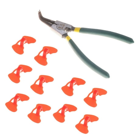 

1 Set Pinless No Pin Bolt Chicken Peepers Eye Glasses Pheasant Poultry Blinders Spectacle Anti-pecking Plier Tool (1pcs Plier an