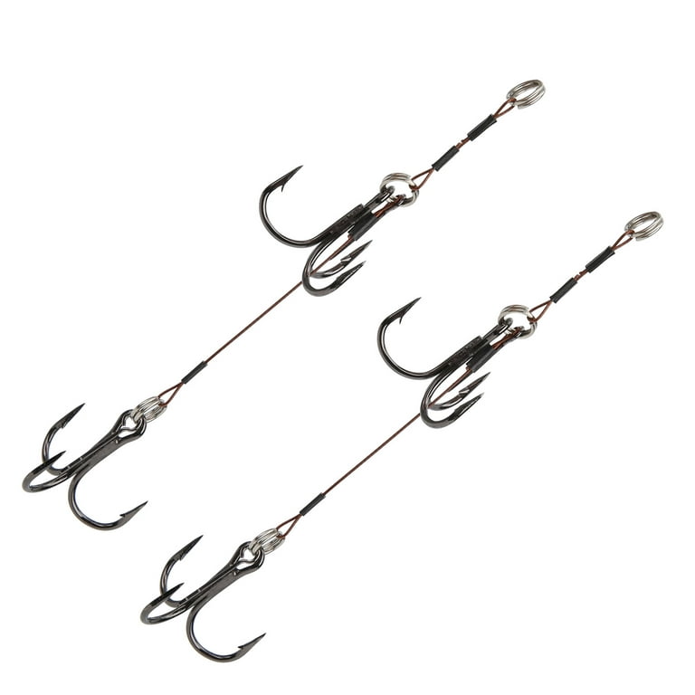 2 Set Fishing Hook Lure Bait Double Carbon Steel Sharpened Hook for Fishing  Accessoreis
