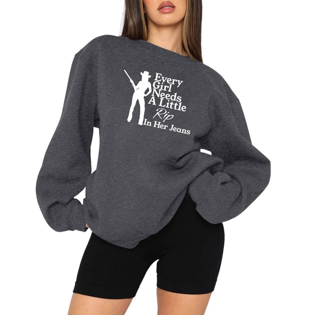 Qiopertar Femmes Décontracté Manches Longues Col Rond Hauts Blouse Ample Imprimé Graphique Chandail en Molleton Liquidation Livraison Gratuite à Moins de 5$ jusqu'à 90 % de Réduction