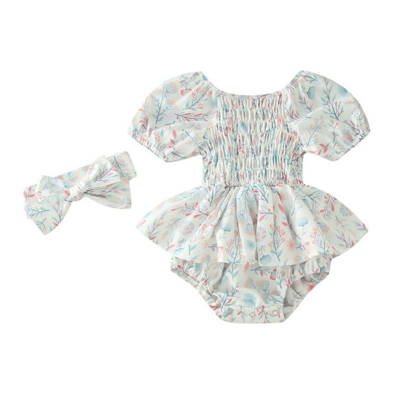 Ierhent Baby Girl Onesies Baby Long Sleeve Bodysuit(White,70)