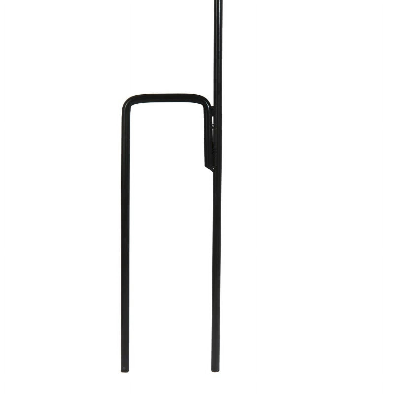 Garden Flag Stand - Premium Wrought Iron Garden Flag Holder - Weather Resistant Black Matte Coating - Easy Assemble