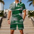 thumbnail image 1 of WILLBEST Conjunto Deportivo de Verano con Estampado de Letras Europeas para Hombre, con Camisa de Manga Corta y Pantalones Cortos con Bolsillo, Talla 850, 1 of 5