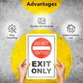 thumbnail image 4 of Dimarongton Exit Only Do Not Enter Sign - 8 x 12 Aluminum, White, 4 of 8