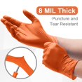 thumbnail image 3 of Guantes de Nitrilo WECARE Talla Pequeña 100 unidades 8 mil Naranja, 3 of 8