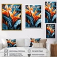 thumbnail image 4 of Designart "Tropical Flowers Birds of Paradise III" Floral Framed Wall Art - Traditional Orange Birds Of Paradise Hallway Framed Wall Art Decor, 4 of 6
