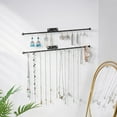 thumbnail image 5 of Hanging Jewelry Organizer Wall Mounted:Necklace Hanger for Jewelry, for Earring, Bracelet, Rings, Black 2pcs, Screws Included, 5 of 7