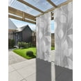 thumbnail image 3 of nqOlkjepod Outdoor Curtains for Patio Waterproof, Silver Gray Leaves Outdoor Privacy Panels Grommet, Vintage Abstract Branch Botanical Blackout Outside Curtains for Porch/Cabana 54"x95", 1 Panel, 3 of 8