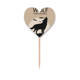 thumbnail image 1 of Lobo fantasma temor de calabaza de Halloween Etiqueta del corazón de la bandera del palillo de dientes, 1 of 3