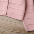 thumbnail image 6 of IVEYRTF Kids Knitted Cardigan Long Sleeve Sweater Warm Outerwear for Children Boys Girls Cozy Soft Comfortable Fall Winter Casual Everyday Wear Playground Holiday(Pink,11 Years), 6 of 9