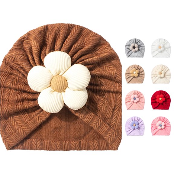 Baby Knit Hat with Cute Five Petal Design for and Toddlers 0 3 Years Baby Winter Hat and Mitten Set Girl