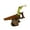 Frog Playing Horn on Rustic Handsaw, variant on Top Collection Miniature Garden Frog Statues (Frog Playing Horn on Rustic Handsaw)