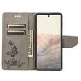 thumbnail image 2 of TECH CIRCLE for Google Pixel 9 Pro/Pixel 9 Wallet Case,Butterfly Flower Embossed PU Leather Magnetic Kickstand Card Slots Wrist Strap Shockproof Cover for Google Pixel 9 Pro/Pixel 9 6.3" 2024,Gray, 2 of 7