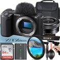 thumbnail image 1 of Sony ZV-E10 II Mirrorless Camera (Black) with 16-50mm Lens + SanDisk 64GB Card + Case + UV Filter + ZeeTech Accessory Bundle, 1 of 5